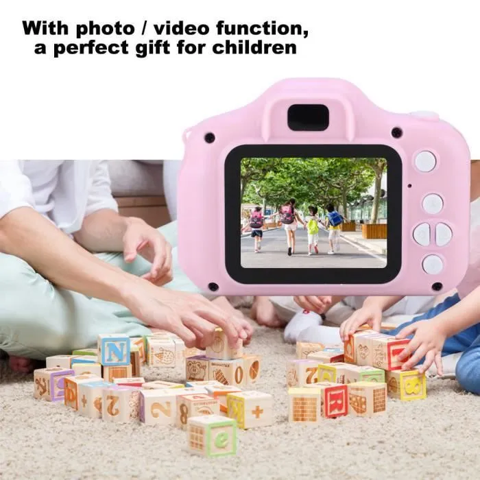 Appareil Photo pour Enfant - X2 Mini - Rose - 2.0 IPS - 1080P - 32G-0