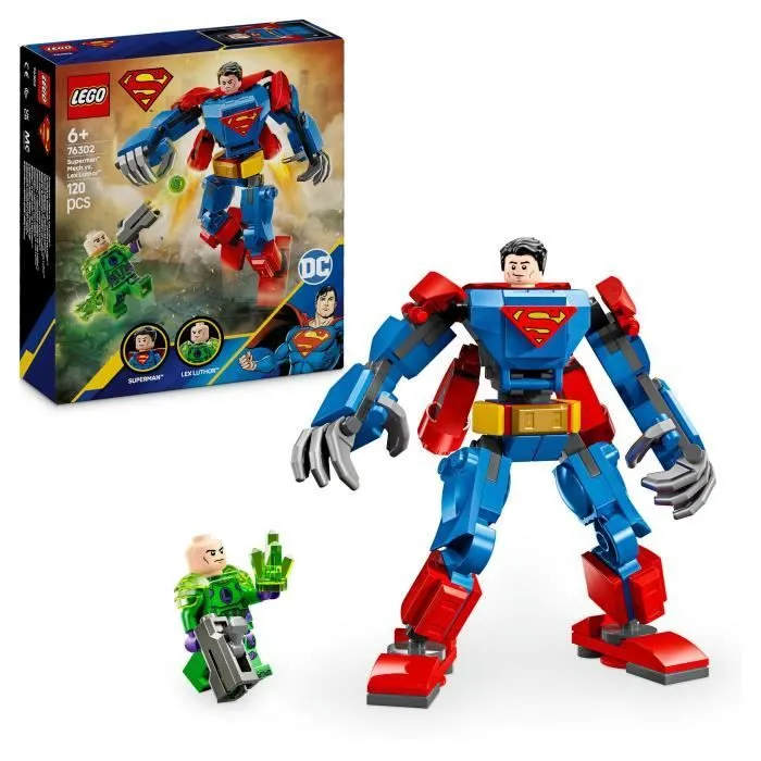 LEGO DC 76302 Le robot de Superman contre Lex Luthor - Jouet super héros dès 6 ans-0