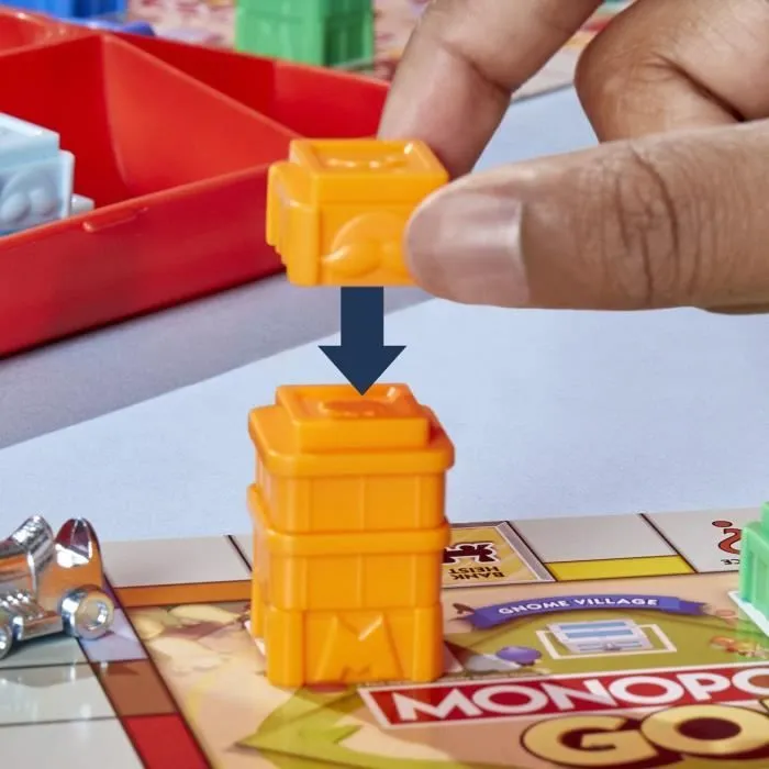 Monopoly GO!, Jeu de société, Jeu de plateau familial, Durée 15 min, Inspiré du jeu mobile, à partir de 8 ans-4