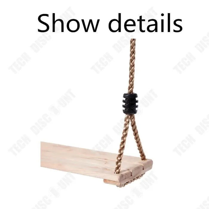 TD® Balançoire en bois conception artisanale solide mobilier extérieur jouet jeu pour enfant installation et utilisation simple-2