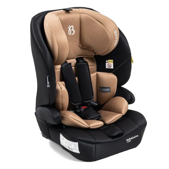 BEBELISSIMO  - Siège auto bébé Isofix  - 76 -150cm - Tellus - de 9 à 36 kg, 15 mois à 12 ans -beige-1