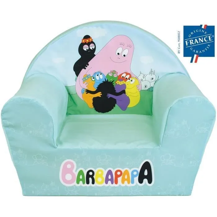 Fauteuil club enfant - BARBAPAPA - FUN HOUSE - Origine France - 52 x 33 x 42 cm-1