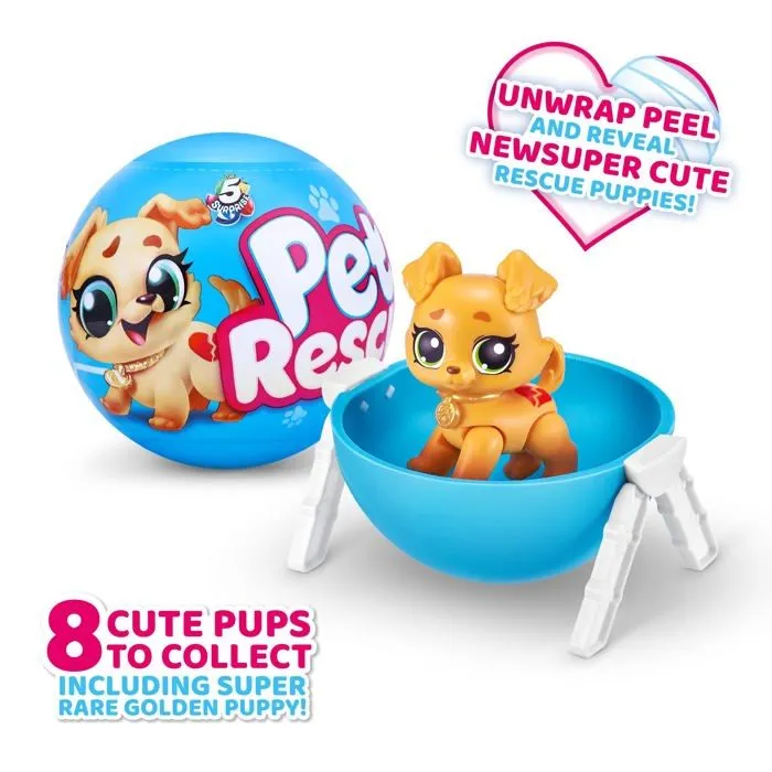 5 surprise - 77327 - Pet Rescue Serie 1 (Pack de 2) Capsule Mystere a Collectionner, , 2 Pack-1