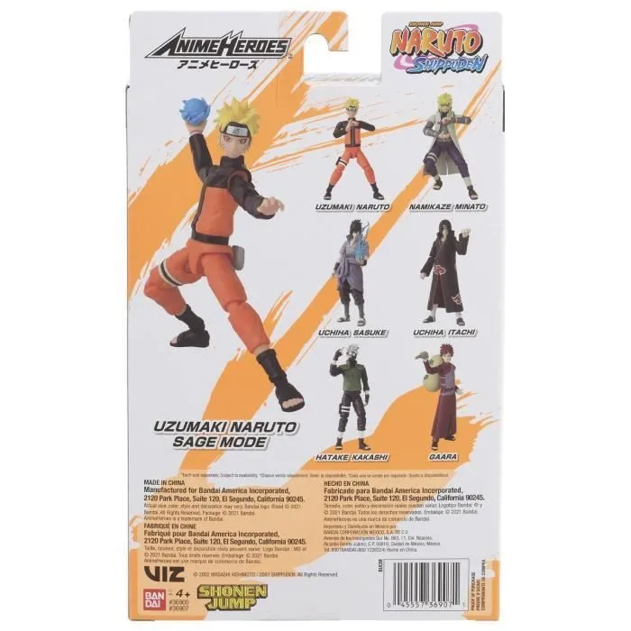 Figurine Naruto Mode Hermite - BANDAI Anime Heroes - 17 cm - 16 points d'articulation-7