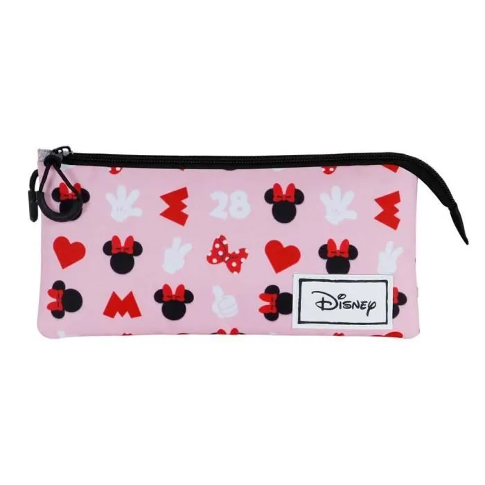 Trousse - KARACTERMANIA - Minnie Mouse Pinky - Rose - Toile - Zippée-1