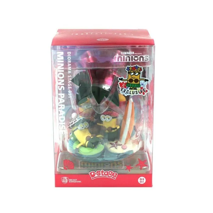 figurine Minions-Paradise,ls vous attendent ! Figurine en PVC, mesure environ 16 cm.-1