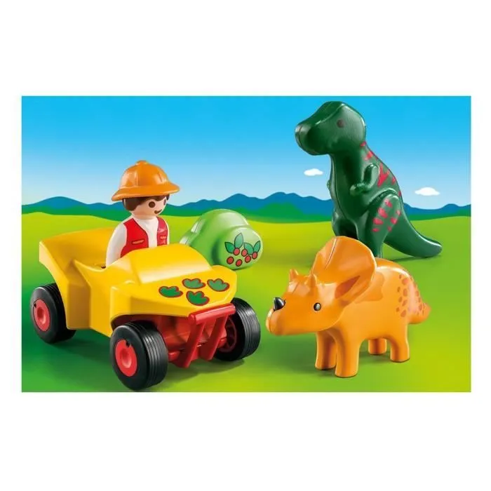 PLAYMOBIL 1.2.3 - 9120 - Explorateur et Dinosaures-1