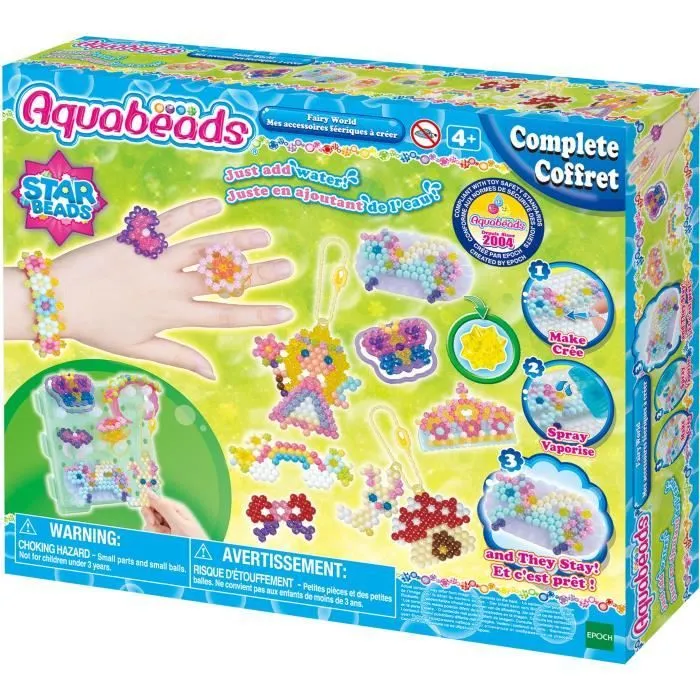 Coffret AQUABEADS - Mes accessoires féériques à créer - 820 perles - Enfant Fille - Dès 4 ans-0