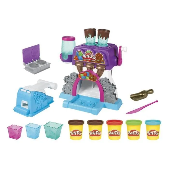 Play-Doh - Kitchen Creations - La chocolaterie avec 5 couleurs de pâte Play-Doh - atoxique-1
