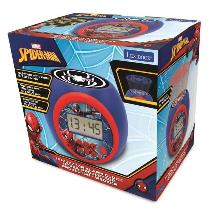 SPIDER-MAN Réveil projecteur fonction minuteur LEXIBOOK-4