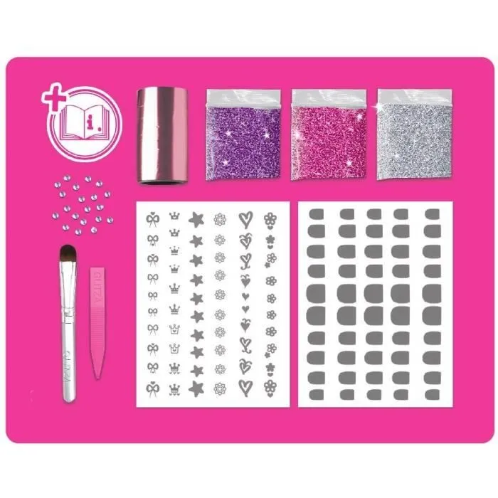 Coffret Nail Art - GLITZA - Motifs et paillettes hypoallergéniques pour personnaliser ses ongles-1