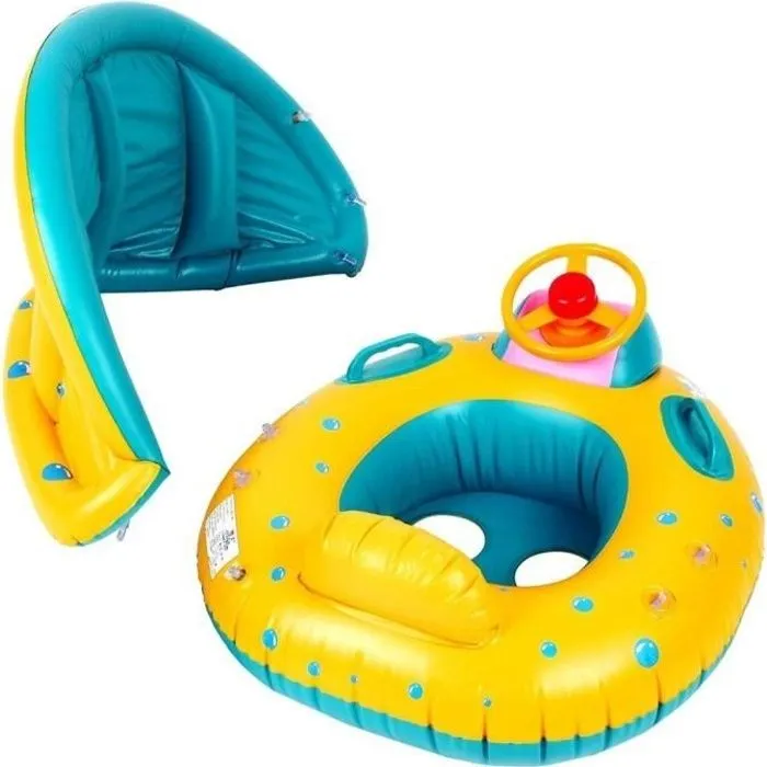 Bouée Bébé Flotteur Gonflable - Multicolore - Pour Enfant de 7 Mois à 4 Ans - Accessoire de piscine-0