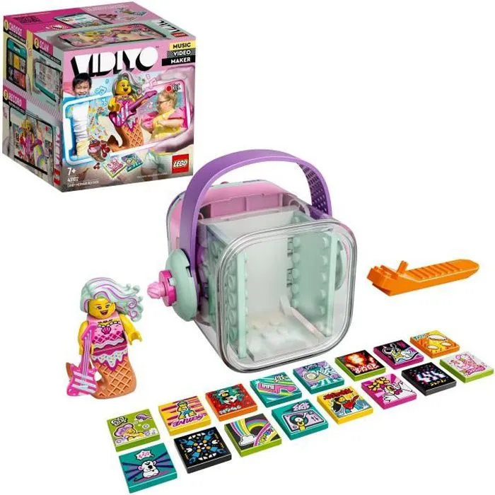 LEGO® 43102 VIDIYO™ Candy Mermaid BeatBox Créateur de Clip Vidéo Musique, Jouet Musical avec Sirène, Appli Set de Réalité Augmentée-0