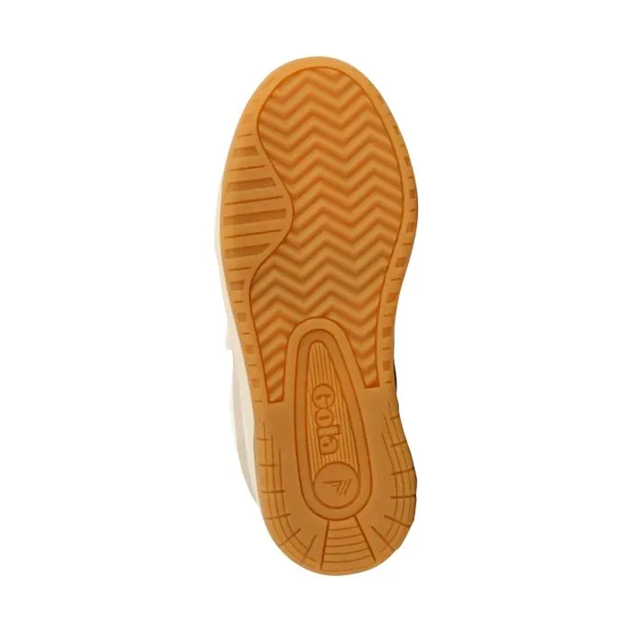 Basket Cuir  Gola Falcon Mirror - Blanc/Or-5