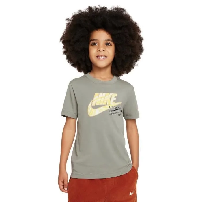 T-shirt enfant - Nike - Futura Micro Text - Beige - Manches courtes - Tissu doux-0