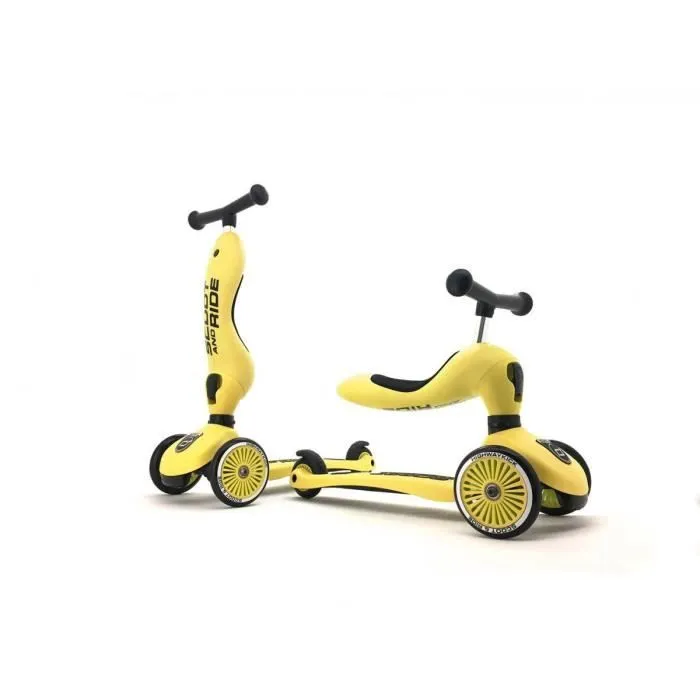 Trottinette enfant - SR - Highwaykick 1 - Réglable sans outils - Roues en PU - Siège intégré-0