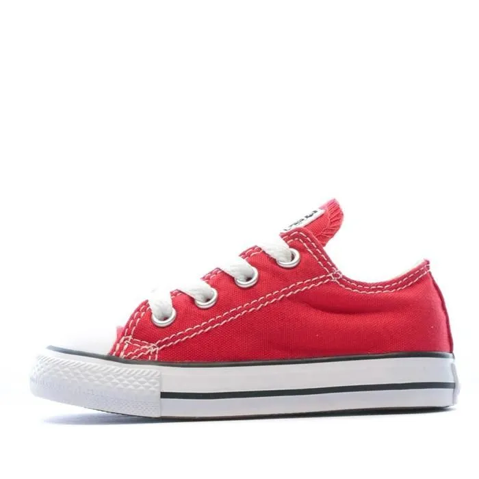 BASKET - CONVERSE - Chuck Taylor Bébé - Tige basse en toile - Rouge - Lacets-0