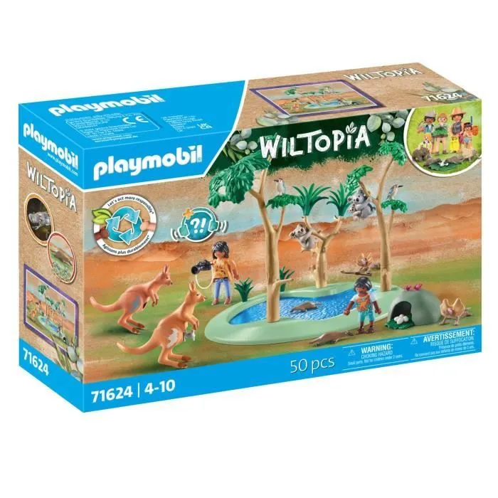 PLAYMOBIL 71624 Explorateurs avec animaux australiens, Wiltopia, 50 pièces, Dès 4 ans-4