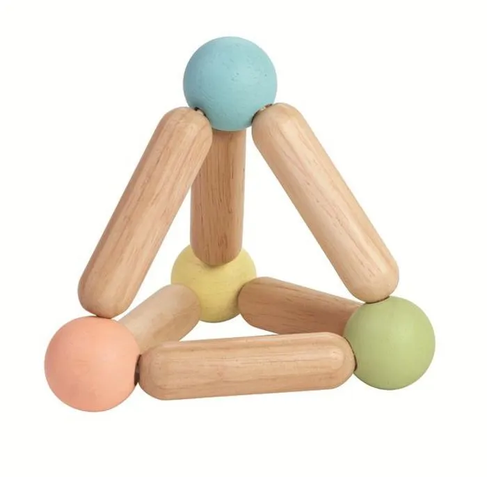 Plan Toys - Hochet triangle pastel - TROUSSELIER-3