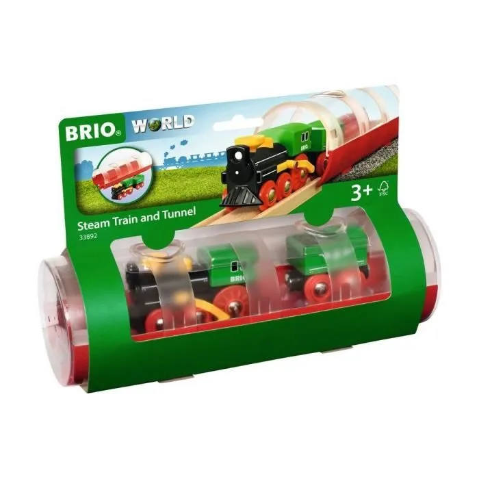 Train à vapeur et Tunnel BRIO World - Ravensburger - Mixte dès 3 ans - 33892-3
