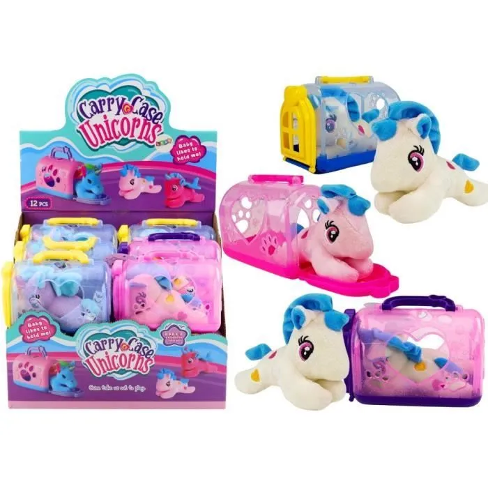 Jouet en peluche - Mały Jednorożec - Licorne - Cage de transport - Doux - Interactif-0