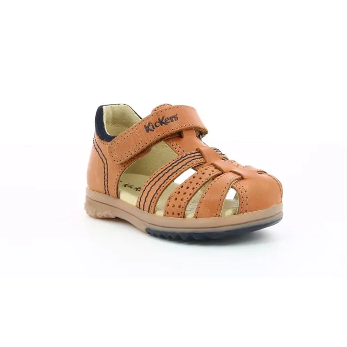 Sandales - KICKERS - Platiback - Cuir - Fermeture Scratch - Confort Optimal-1