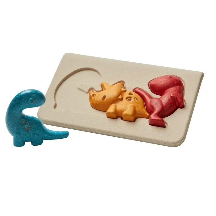 Puzzle Dino - Plan Toys - A partir de 12 mois - Multicolore - Blanc - Enfant - Mixte-0