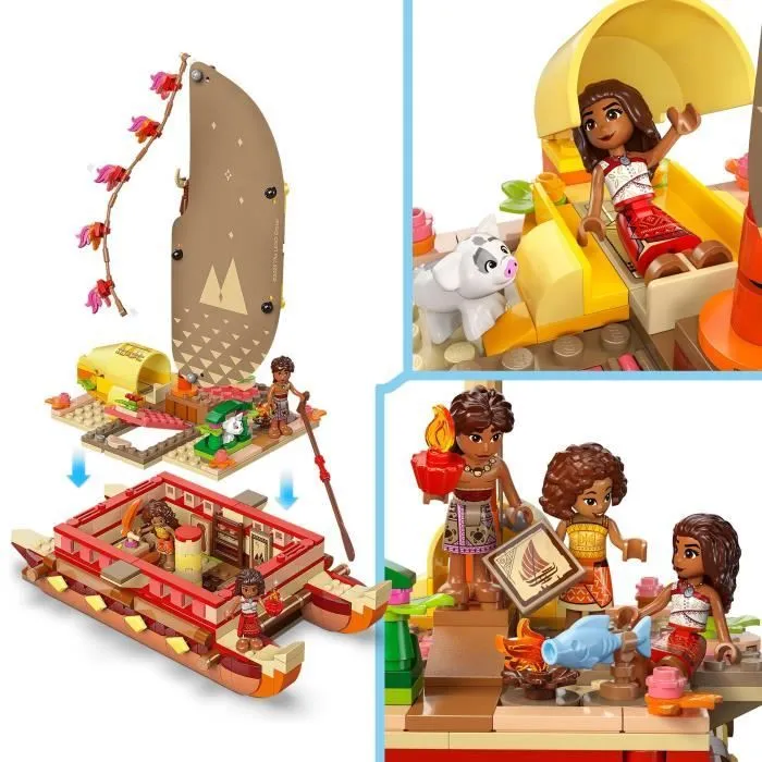 LEGO Disney 43270 Le bateau d’aventure de Vaiana - Jeu à construire et cadeau dès 6 ans-2