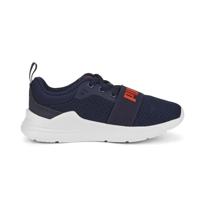 Baskets - Ado Garçon - PUMA - Wired Run - Bleu marine et Rouge-4