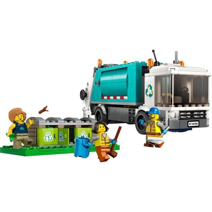 LEGO® City 60386 Le Camion de Recyclage, Jouet Camion-Poubelle, Jeu Éducatif Enfants 5 Ans-1