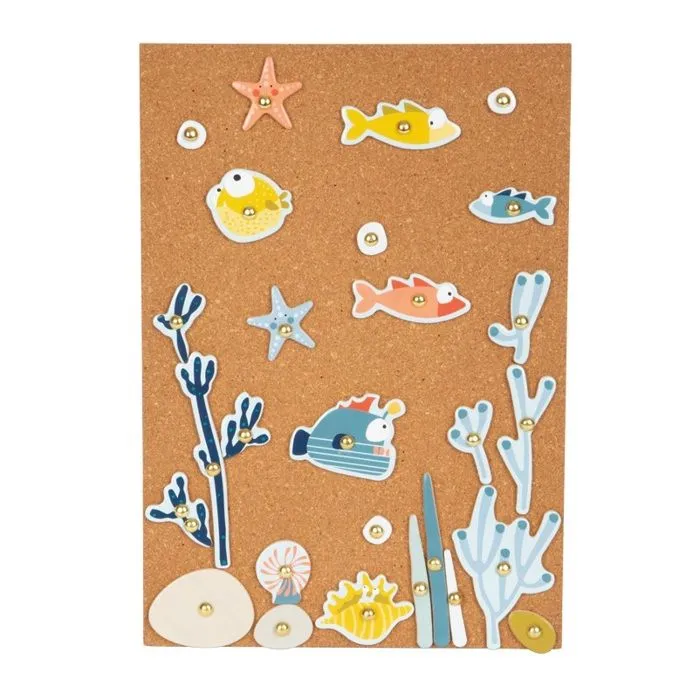 Jeu de clous - La mer - Motricité fine - Kit créatif - 3 ans et plus - Multicolore-3