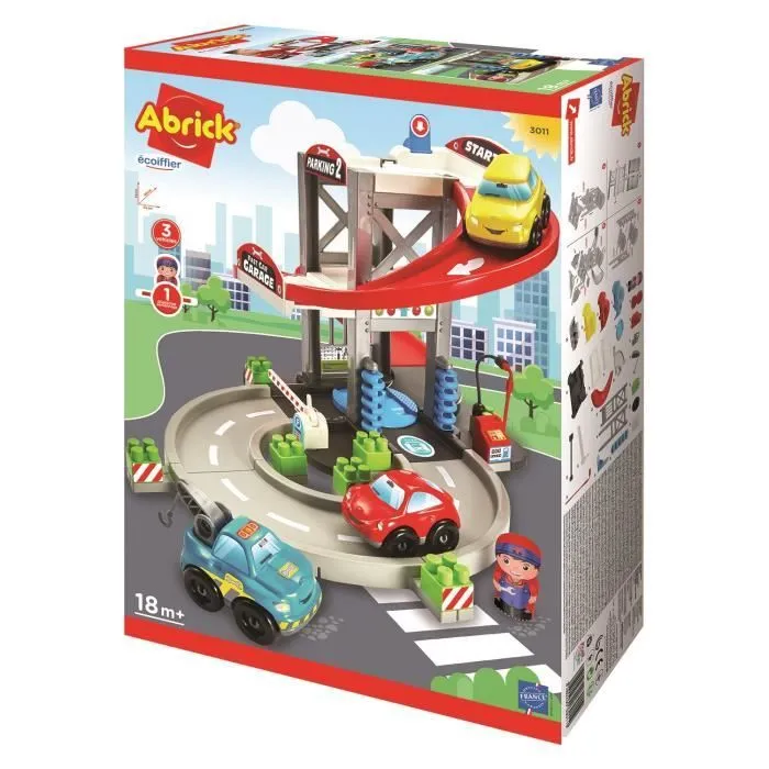 Garage - ECOIFFIER - Garage Abrick - Deux voitures - Dépanneuse - Jouet pour enfant-2
