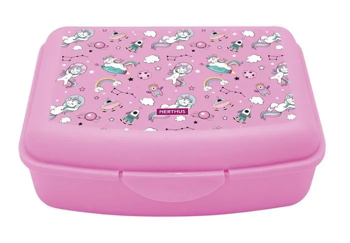 Lunch box - boite a repas Nerthus - FIH 922 - Boite a lunch pour enfants Boite a lunch licorne, legere et facile a nettoyer-0