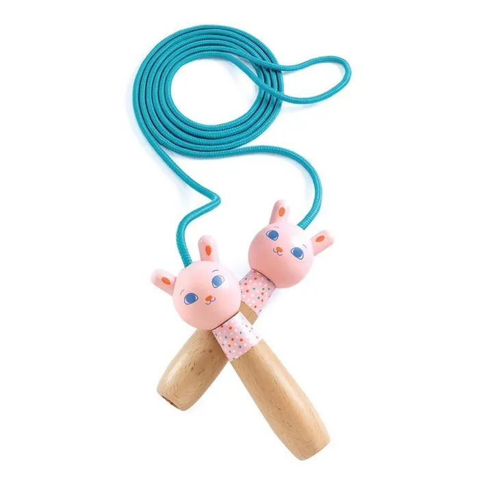 Corde à sauter - Djeco - Skipping Lea - Ajustable - Colorée - Pour enfants à partir de 4 ans-0