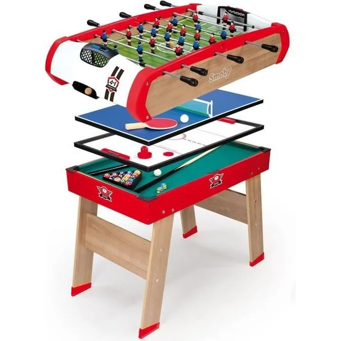 SMOBY - Powerplay: Billard + Babyfoot + Palais + Ping Pong pour enfant-0