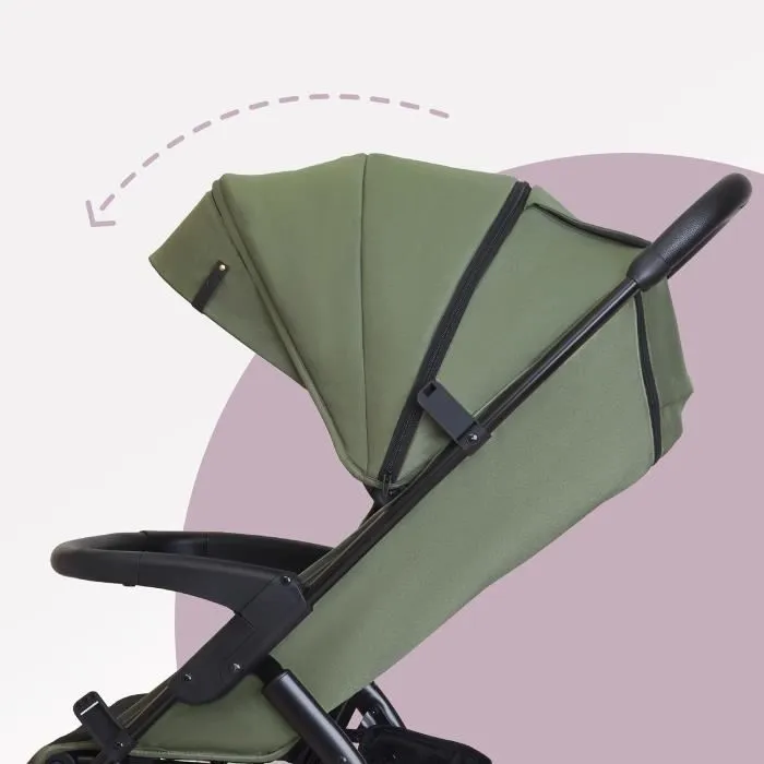 Poussette ultra compacte MoMi MIYA - De 6 mois à 22 kg - Kit d'accessoires - Roues de 11" - Vert-3