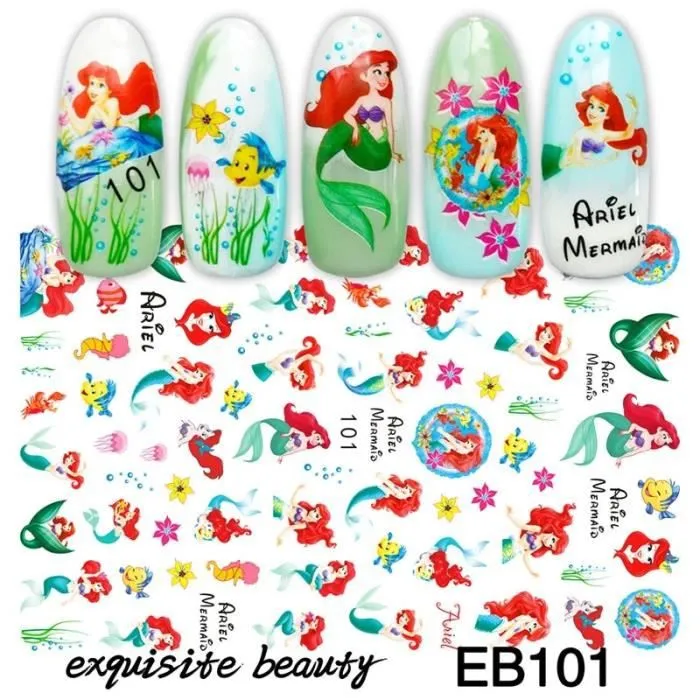A 1pc -Lilo &amp Stitch – autocollants d'ongles pour enfants, jouets Disney, accessoires de manucure, Cool, peinture, dessin animé d-1
