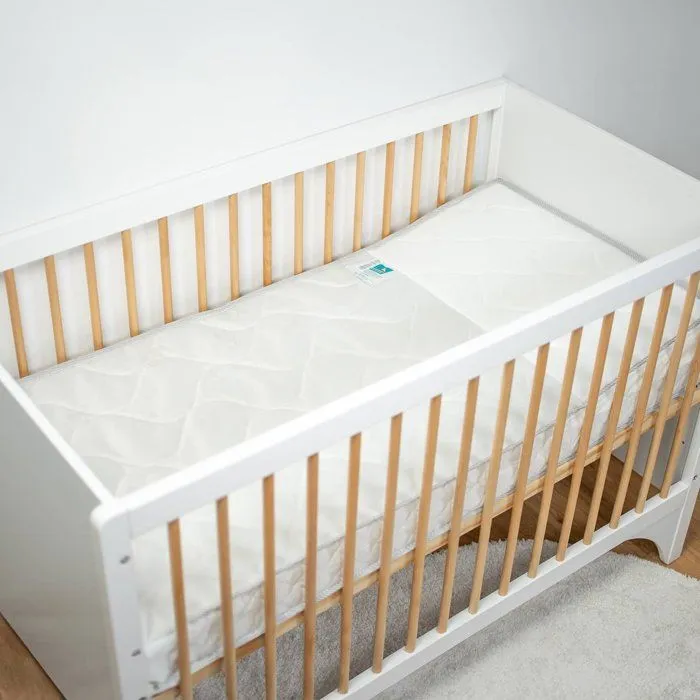 Matelas bébé Anti-Reflux avec Plan Incliné amovible Made in France Blanc 60x120-2