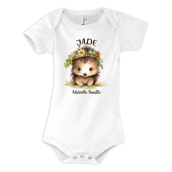 Body Jade Bouille d'amour Hérisson 12-18 mois - Planetee - Cadeau Bébé Manches Courtes Naissance-0