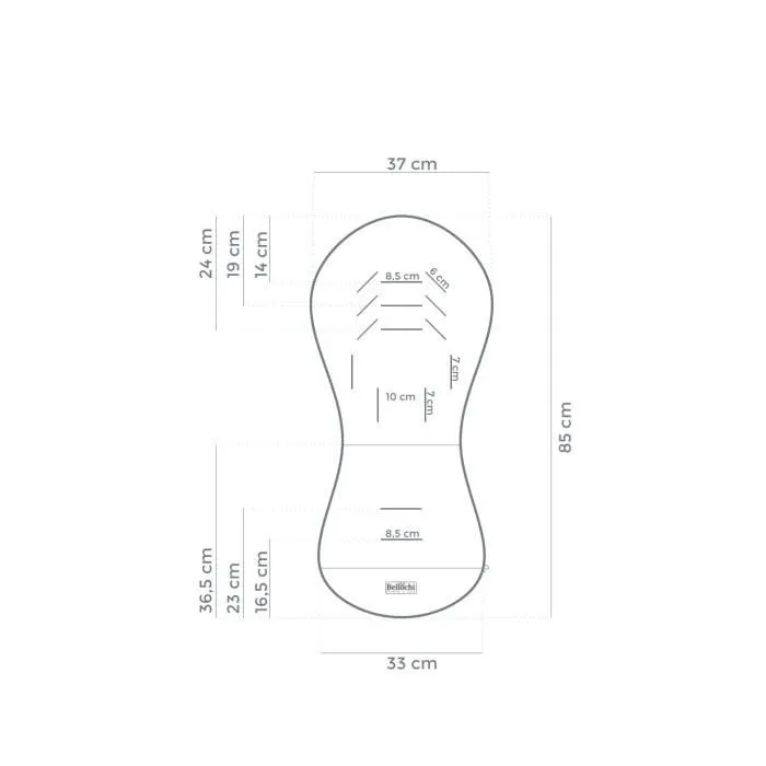 Bellochi Coussin Poussette Universel Été Matelas - Universelle avec Coussin Anti-Choc - Coton et Velours - Apantaschi-3