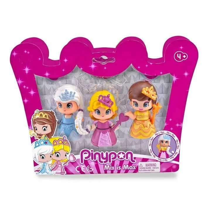 Figurines Pinypon Princesses - Pack de 3 - FAMOSA - Mix is Max - Accessoires inclus-1