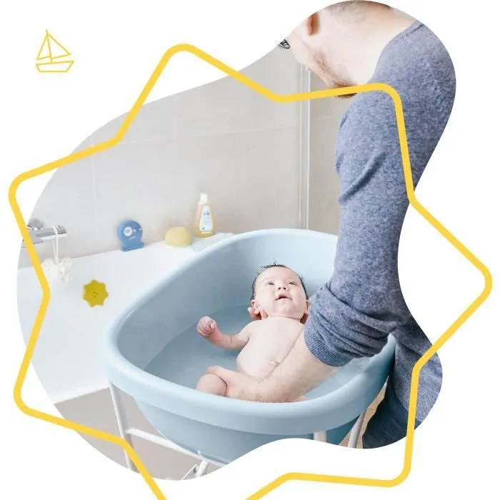 Badabulle Baignoire pour Bébé Baleine, Made in Europe, Peut contenir un hamac ou un fauteuil de bain, Dès la naissance à 24 mois-1