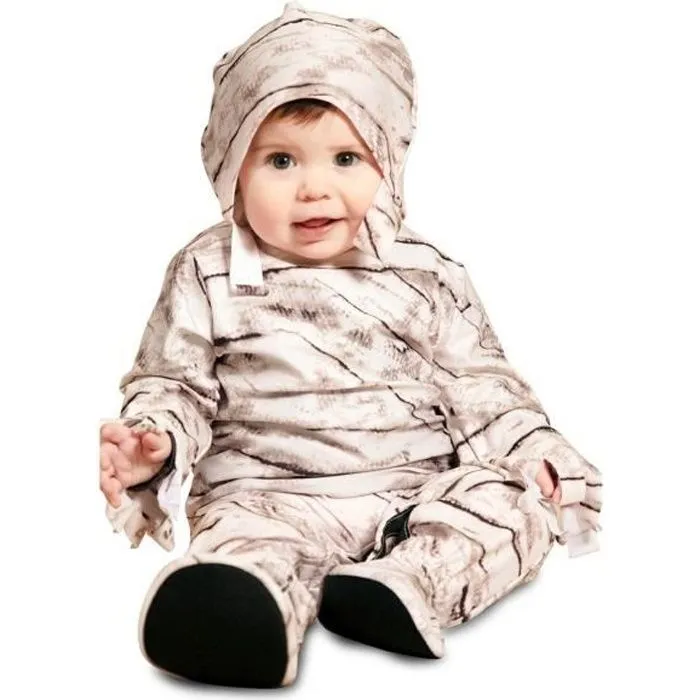 Déguisement de Momie avec Capuche pour bébé - EUROCARNAVALES, SA - Noir - Halloween - Enfant - 12 mois-0