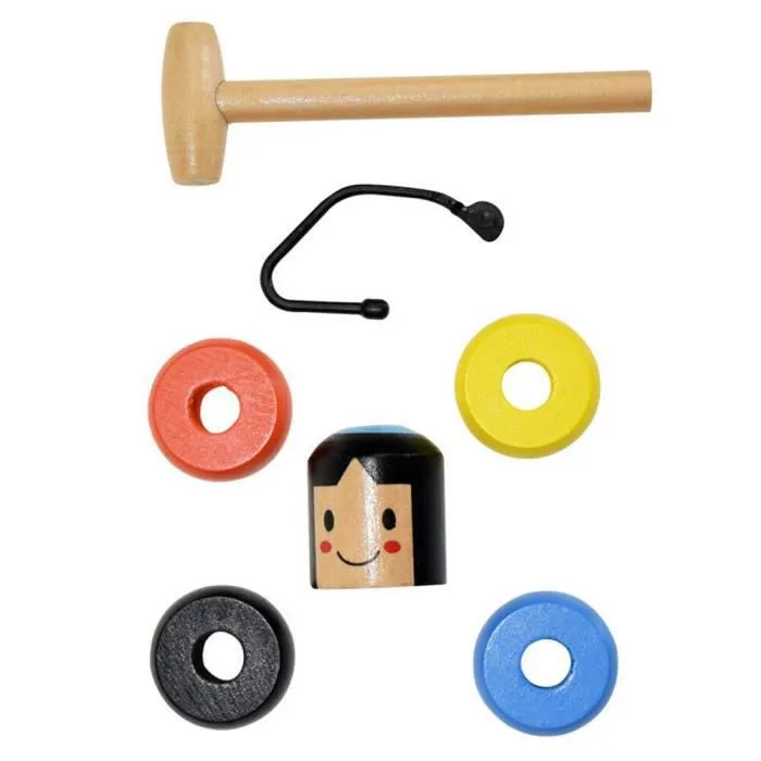 Jouet Daruma Homme en bois Têtu Incassable Magique - Mixte - Noir - 3 ans et plus-2