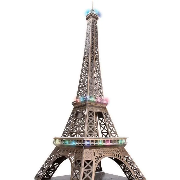 Maquette 3D - EXPLORA - Tour Eiffel - Lumineuse LED - 84 pièces - À monter soi-même-1