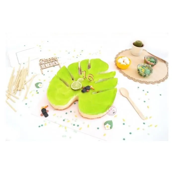 Décoration de gâteau - Décosucres - Tropical - 6 sucres décoratifs - Thème tropical - Mixte-2