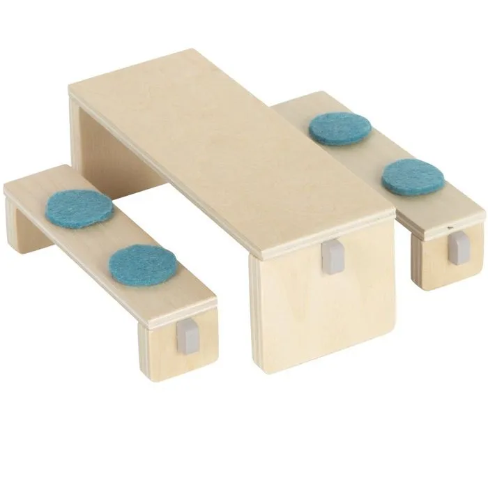 Mobilier maison de poupées - Small foot company - Cuisine - 11 pièces - Beige - À monter soi-même-2