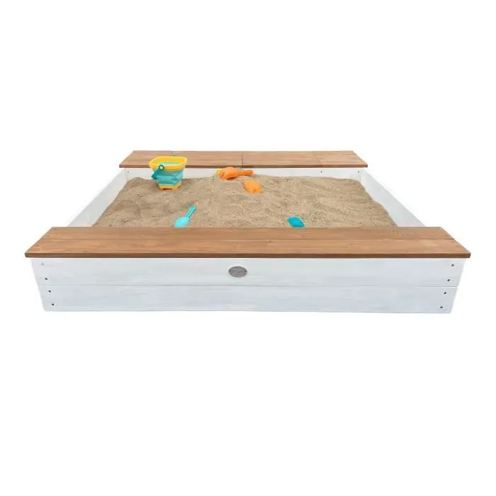 Bac à sable avec Bassin et Espace de Rangement - AXI Evy - Blanc, Brun - Pour Enfant à partir de 3 ans-2