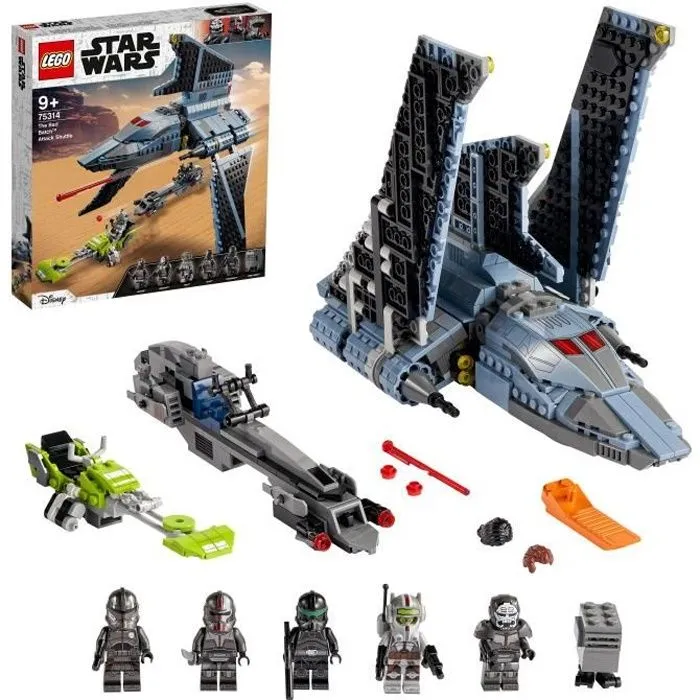 LEGO® 75314 Star Wars La Navette d’Attaque du Bad Batch, Jouet pour Enfants de 9 ans et Plus avec 5 Figurines LEGO Star Wars-0