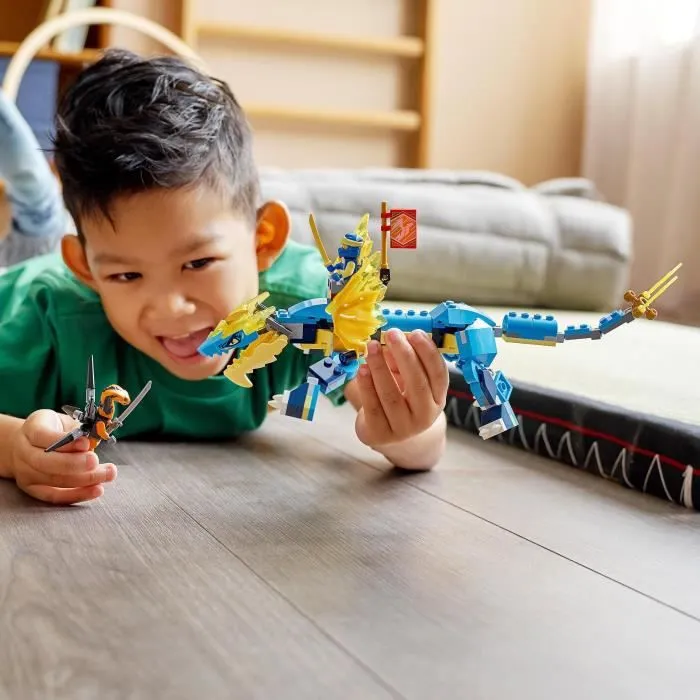 LEGO® 71760 NINJAGO L’Évolution Dragon Du Tonnerre De Jay, Set avec Figurine de Serpent avec bannière de mission à collectionner-4